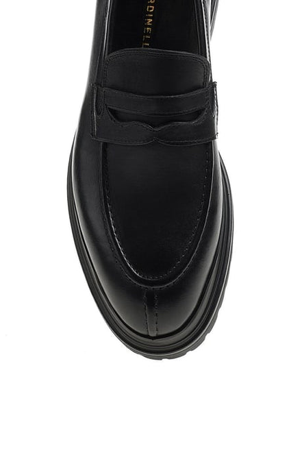 Black loafer shoe