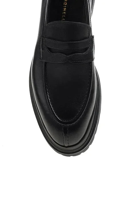 Black loafer shoe
