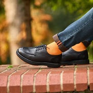Black Moc Toe Derby Shoes