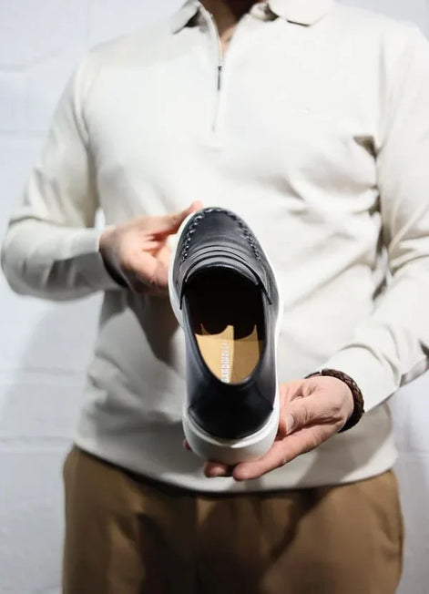 Black Penny Loafers for Men