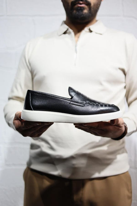 Men's Black Penny Loafers
