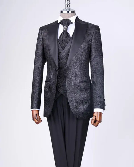 Black rom Suit for Men