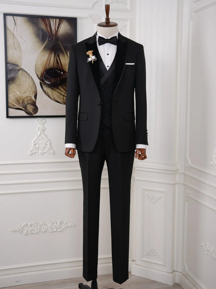 Black Velvet Lapel Tuxedo