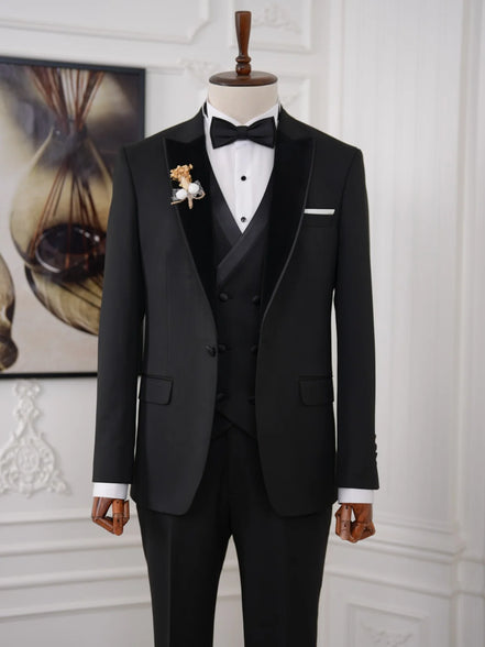 Black Velvet Lapel Tuxedo