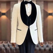 White and Black Velvet Tux