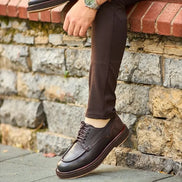 Brown Moc Toe Derby Shoes