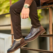 Brown Moc Toe Derby Shoes