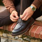 Brown Moc Toe Derby Shoes