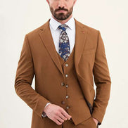 Camel Brown Mens Suit