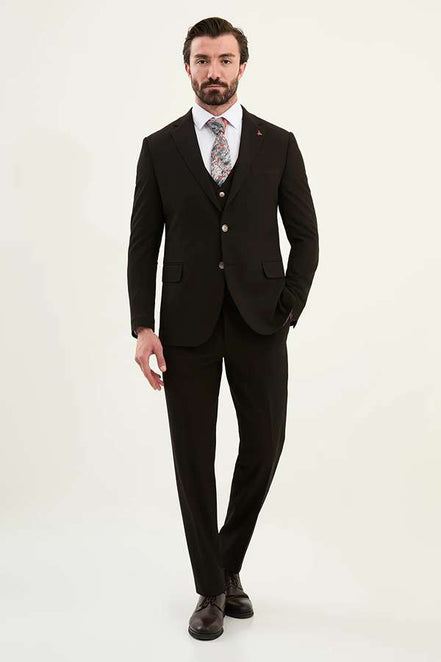 Mens Dark Brown Suit