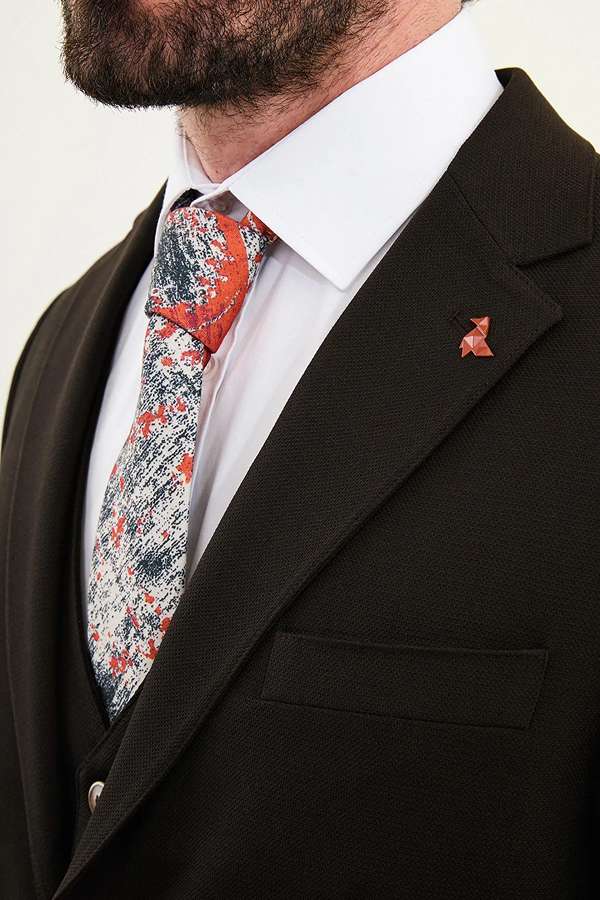 Dark Brown Mens Suit