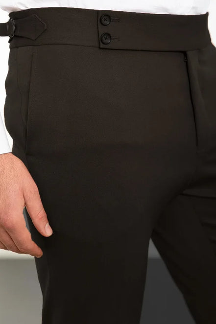 Dark Brown Mens Wool Pants