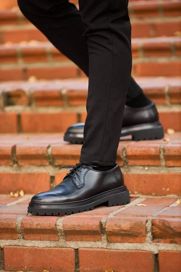 Men's Black Derby Shoes Stylish & Comfortable Formal Shoes - GENT WITH Men's Black Derby Shoes Stylish & Comfortable Formal Shoes - GENT WITH