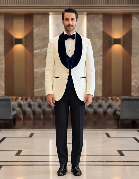 Navy Blue Velvet Tux