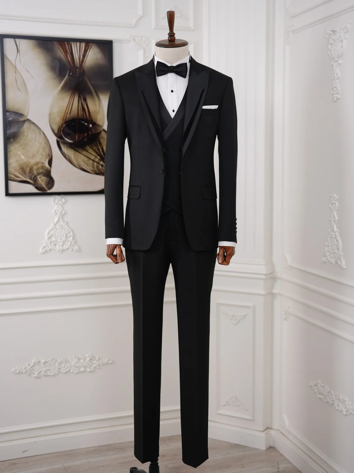 Peak Lapel Black on Black Tuxedo