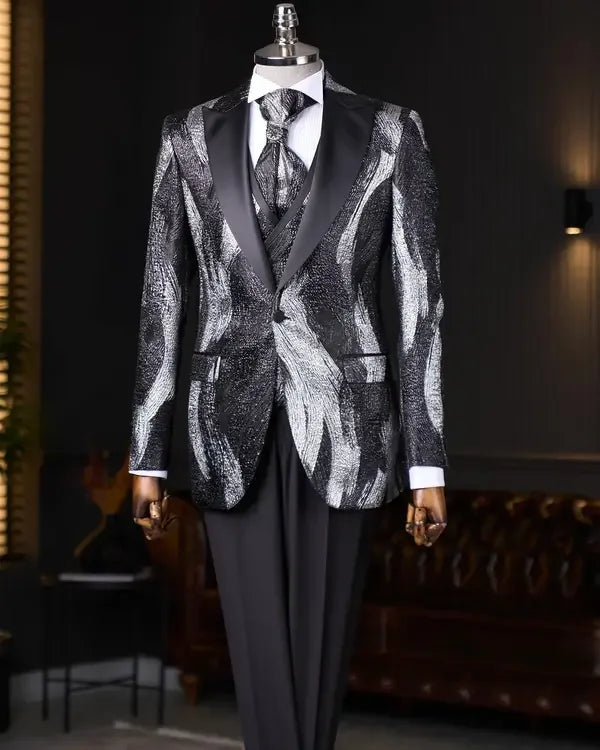 Silver Prom Suit