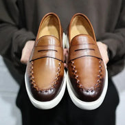 Tan Brown Penny Loafers