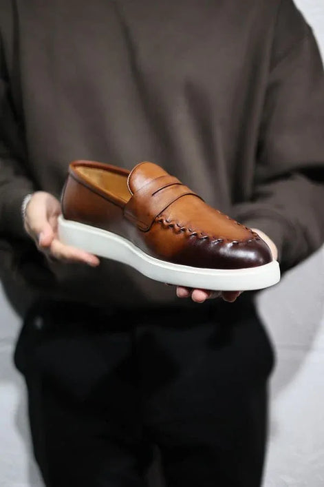 Tan Brown Penny Loafers