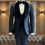 Wilson Velvet Black Sequin Tuxedo