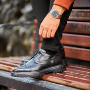 Wingtip Black Brogue Derby Shoes