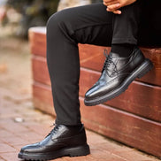 Wingtip Black Brogue Derby Shoes