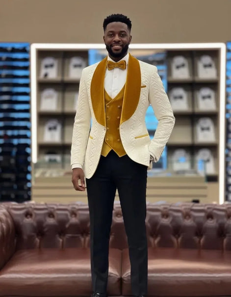 Mustard Yellow Velvet Tux