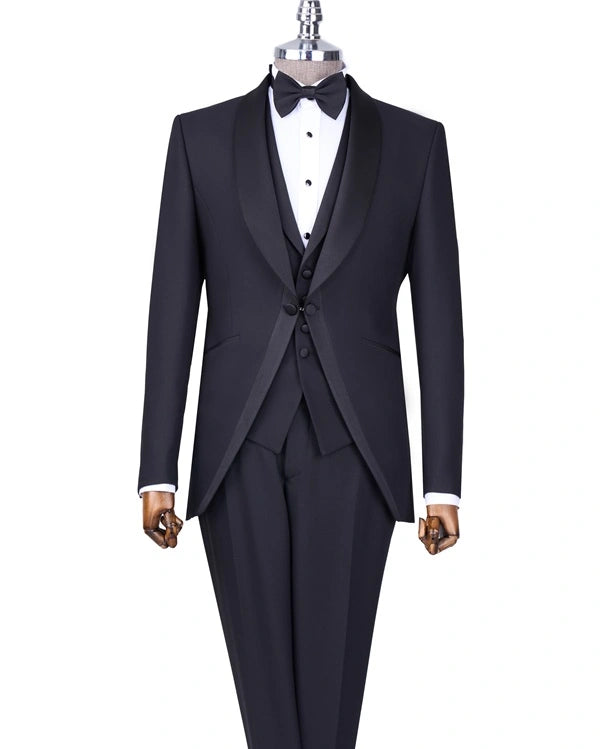 Black Tuxedo with Vest for Men