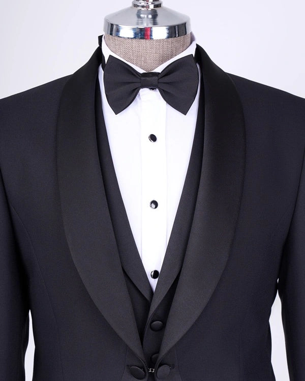 Black Tuxedo with Vest for Men