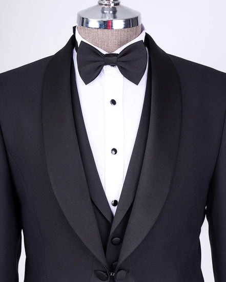 Black Tuxedo with Vest for Men