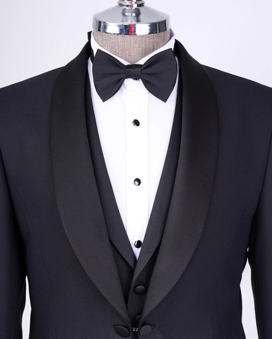 Black Tuxedo with Vest for Men