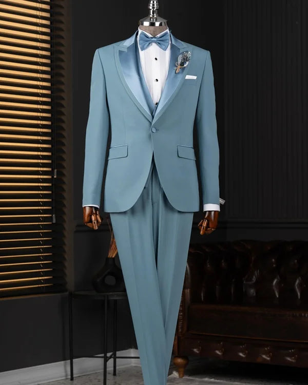 Light Blue 3 Piece Tuxedo