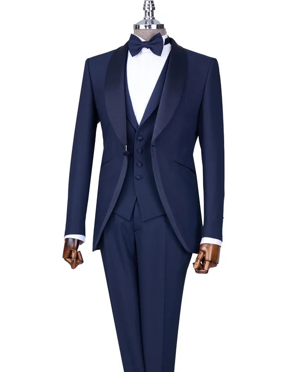 Navy Blue Tuxedo with Vest