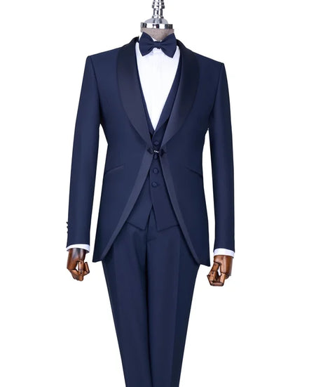 Navy Blue Tuxedo with Vest