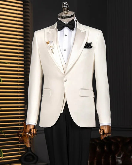 Off White 3 Piece Tuxedo