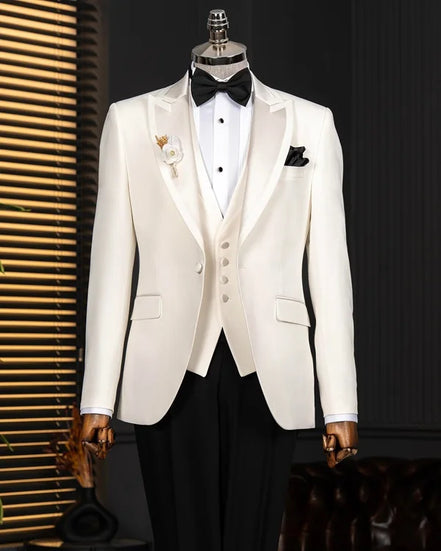 Off White 3 Piece Tuxedo