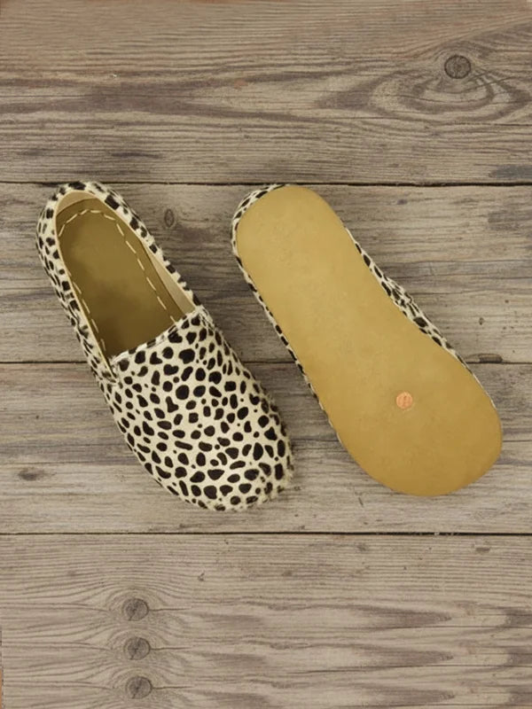 Earthing Dalmatian Print Loafers for Women
