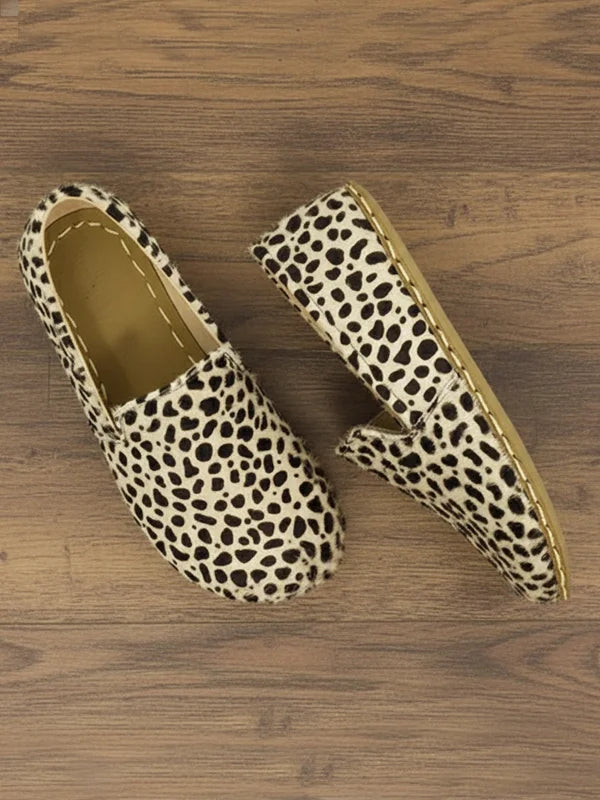 Women’s Earthing Dalmatian Print Loafers 