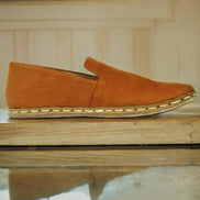Women’s Earthing Nubuck Orange Leather Loafers