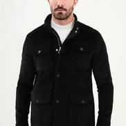 Marina Wool Corduroy Coat Black