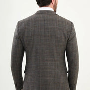 Wool Black Plaid Suit