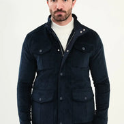 Marina Wool Corduroy Coat Navy