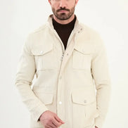 Marina Wool Corduroy Coat Off White