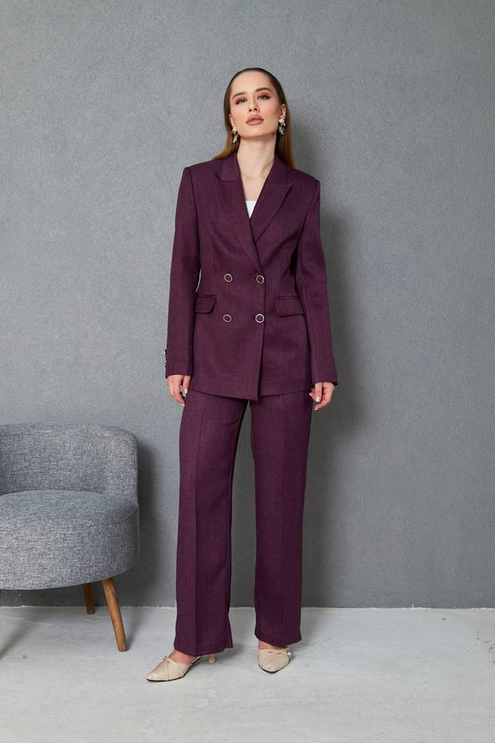 Purple Suits for Women - Slim Pant Suits, Formal Outfits GENT WITH Purple Suits for Women - Slim Pant Suits, Formal Outfits GENT WITH