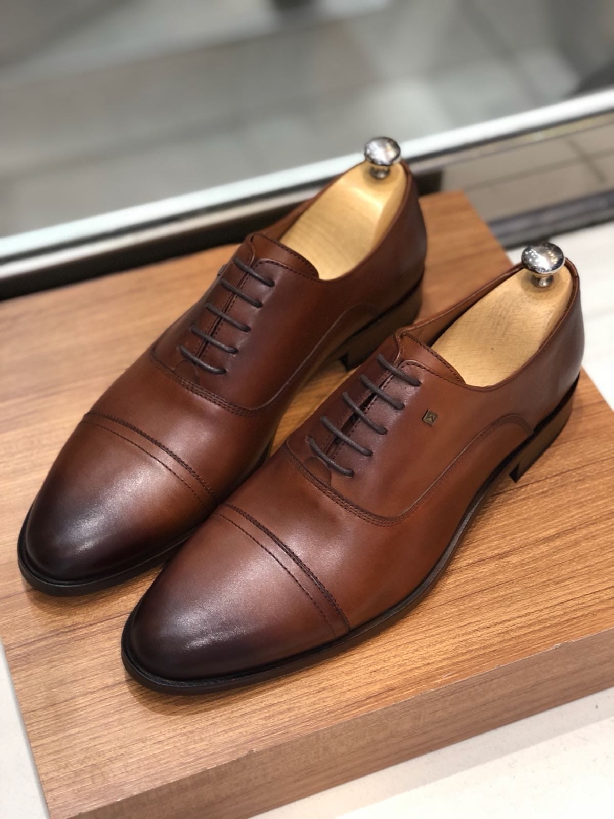 Buy Camel Calf Leather Oxford by Gentwith.com with Free Shipping