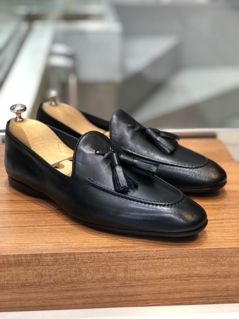 Buy Black Tassel Loafer by Gentwith.com with Free Shipping