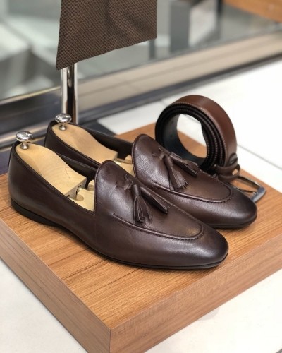 Buy Brown Buckle Loafers by GentWith with Free Shipping