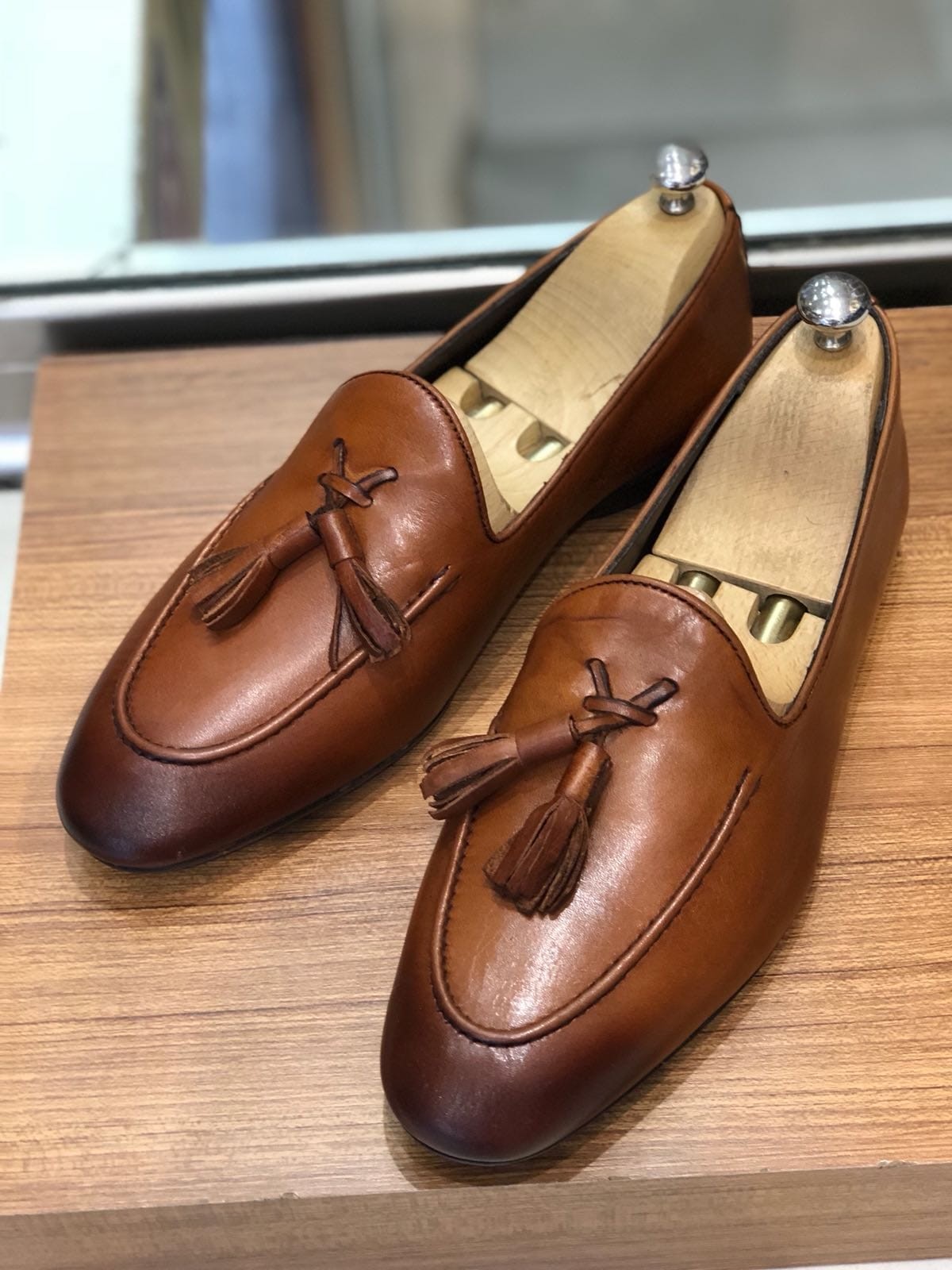 Buy Brown Tassel Loafer by Gentwith.com with Free Shipping