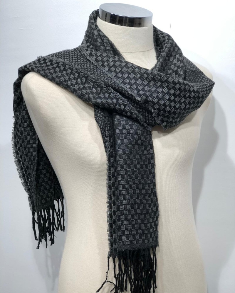 Gray Patterned Scarf by Gentwith.com with Free Shipping