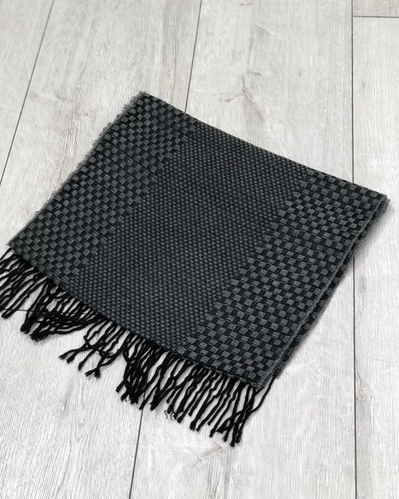 Gray Patterned Scarf by Gentwith.com with Free Shipping