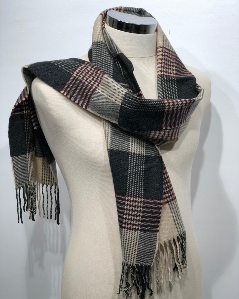 Black Patterned Scarf by Gentwith.com with Free Shipping